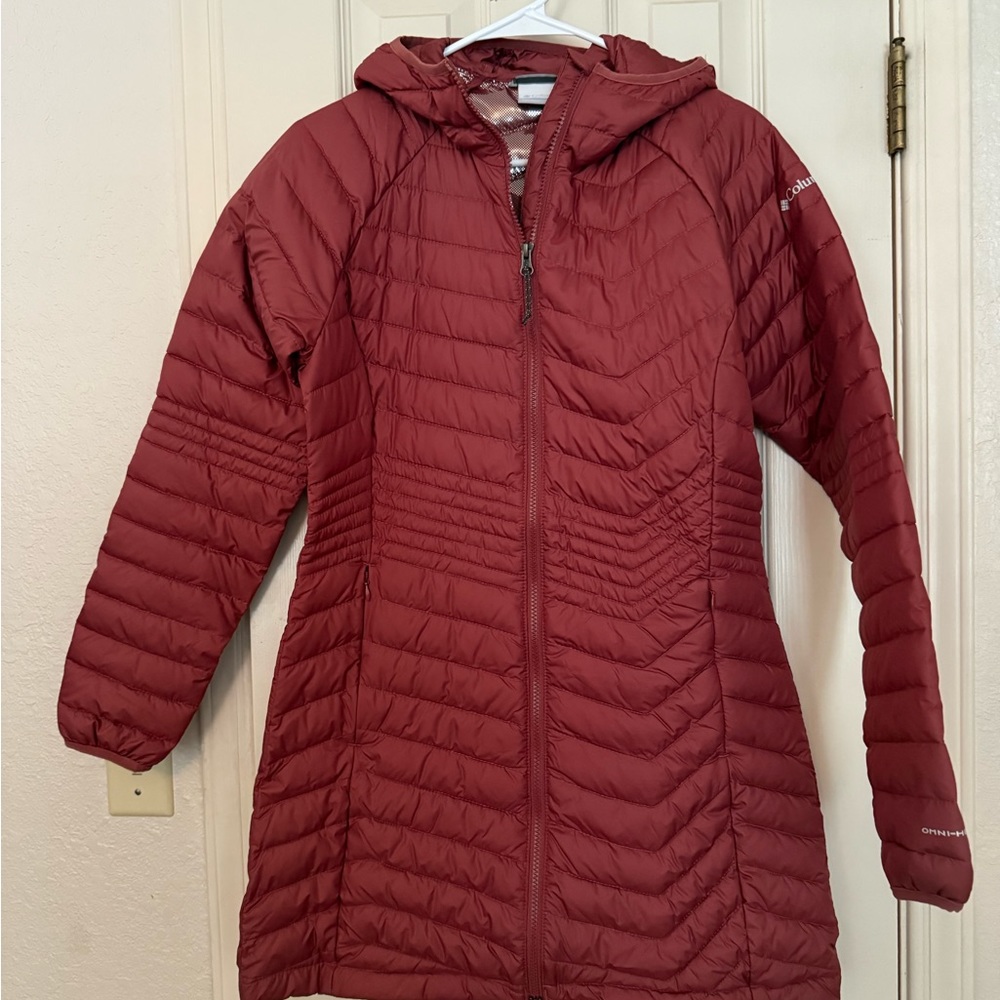 NWOT- Columbia Powder-Lite Coat in Beetroot, M